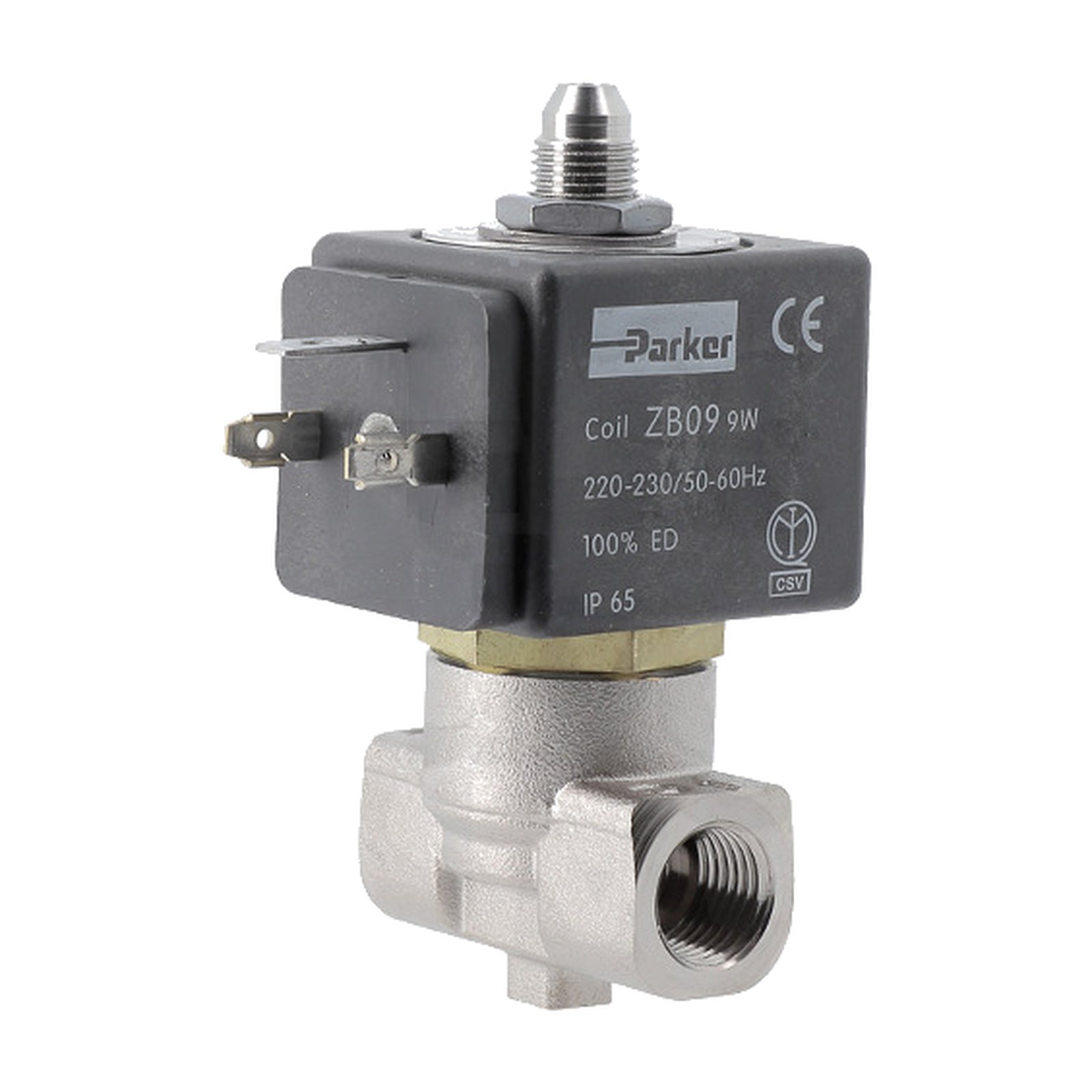 Elettrovalvola PARKER 3 vie 1/4" 220/230 V 50/60 Hz 6 bar DN 3 mm compatibile con CREM ed EXPOBAR - 4KP-D-CAF-00111 - 4KitchensParts