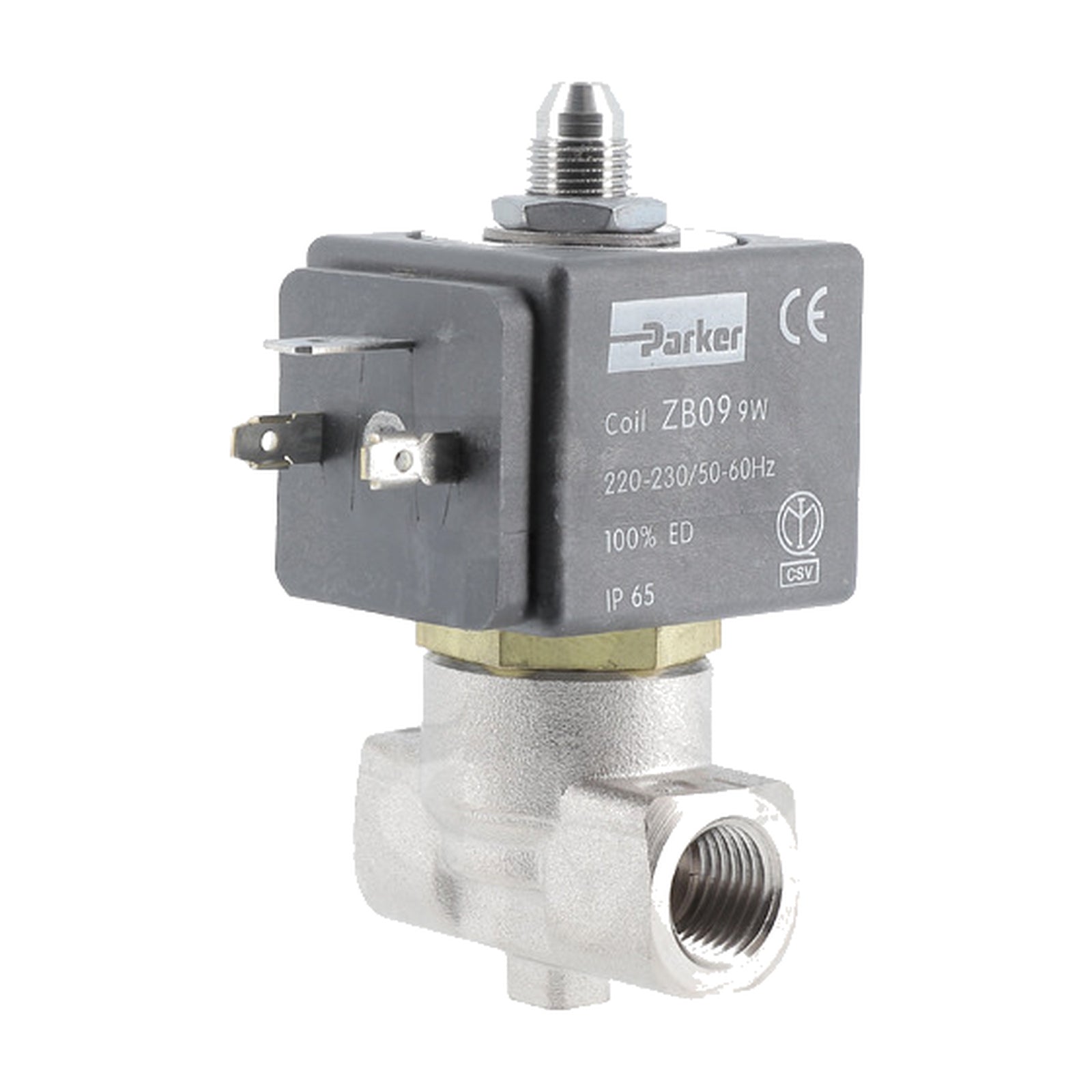 Elettrovalvola PARKER 3 vie 1/4" 220/230 V 50/60 Hz 6 bar DN 1,5 mm compatibile con CREM ed EXPOBAR - 4KP-D-CAF-00112 - 4KitchensParts