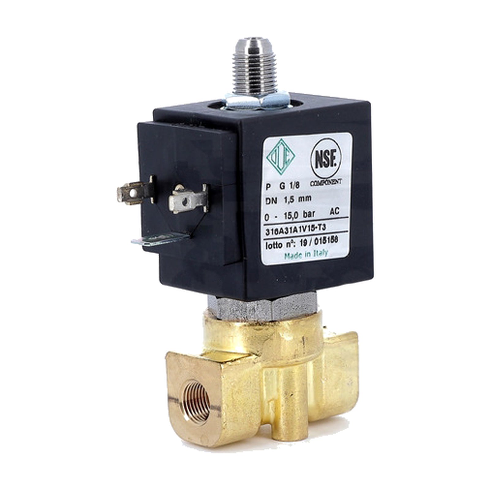 Elettrovalvola ODE 3 vie NC 1/8 1/8 230 V AISI 316 DN1,5 mm BOBINA BDV 160° - 4KP-D-CAF-00160 - 4KitchensParts