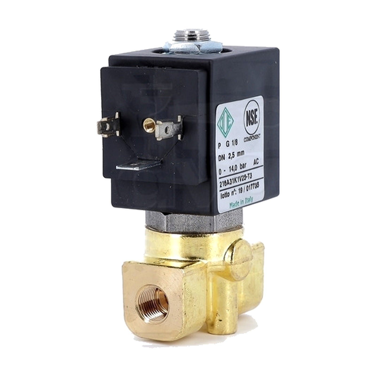 Elettrovalvola ODE 2 vie NC 1/8 220/230 V 50/60 Hz AISI 316 DN2,5 14 bar BOBINA BDV 16VA - 4KP-D-CAF-00162 - 4KitchensParts