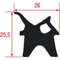 Guarnizione porta forno LAINOX RE10 RG10 ME10 MG10 MME10, sezione del profilo 26 x 25,5 mm