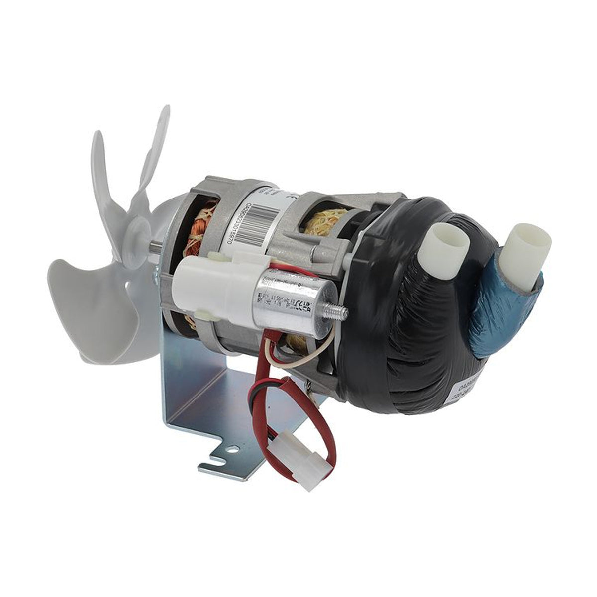 Elettropompa 120 W 230 V bocchettoni Ø 22 mm con ventola e condensatore per produttori di ghiaccio