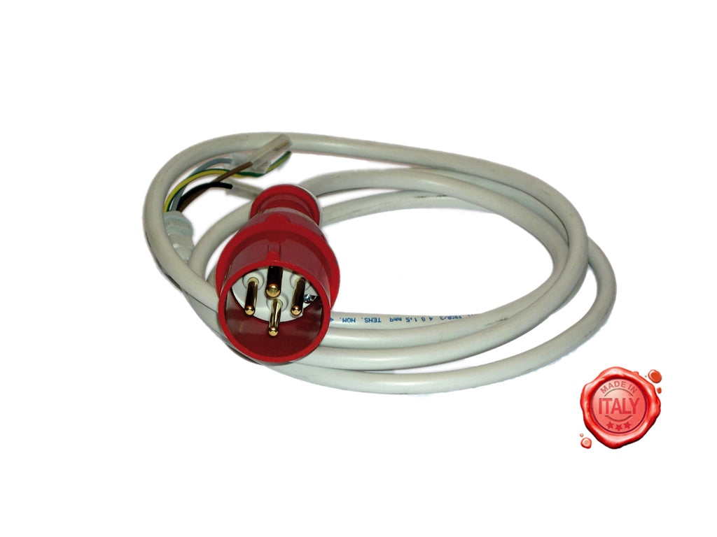 CAVO ALIMENTAZIONE 400V SPINA CE 4 POLI UNIVERSALE - Meat Slicer spare part - 4KitchensParts