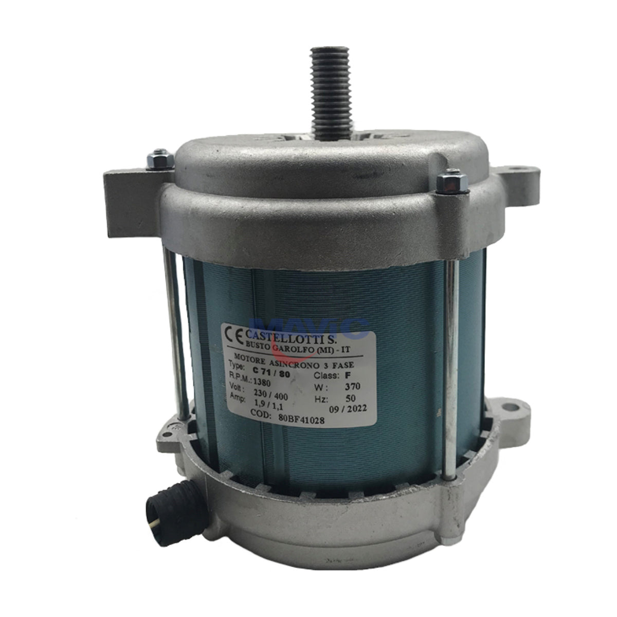 Motore trifase 230/400 V pacco 80 passo puleggia 2.00 affettatrice OMEGA/MINERVA mod. BF/S5-S7/C5-C7/G5-G7 BIZERBA FILAT M3 G350 - 4KitchensParts