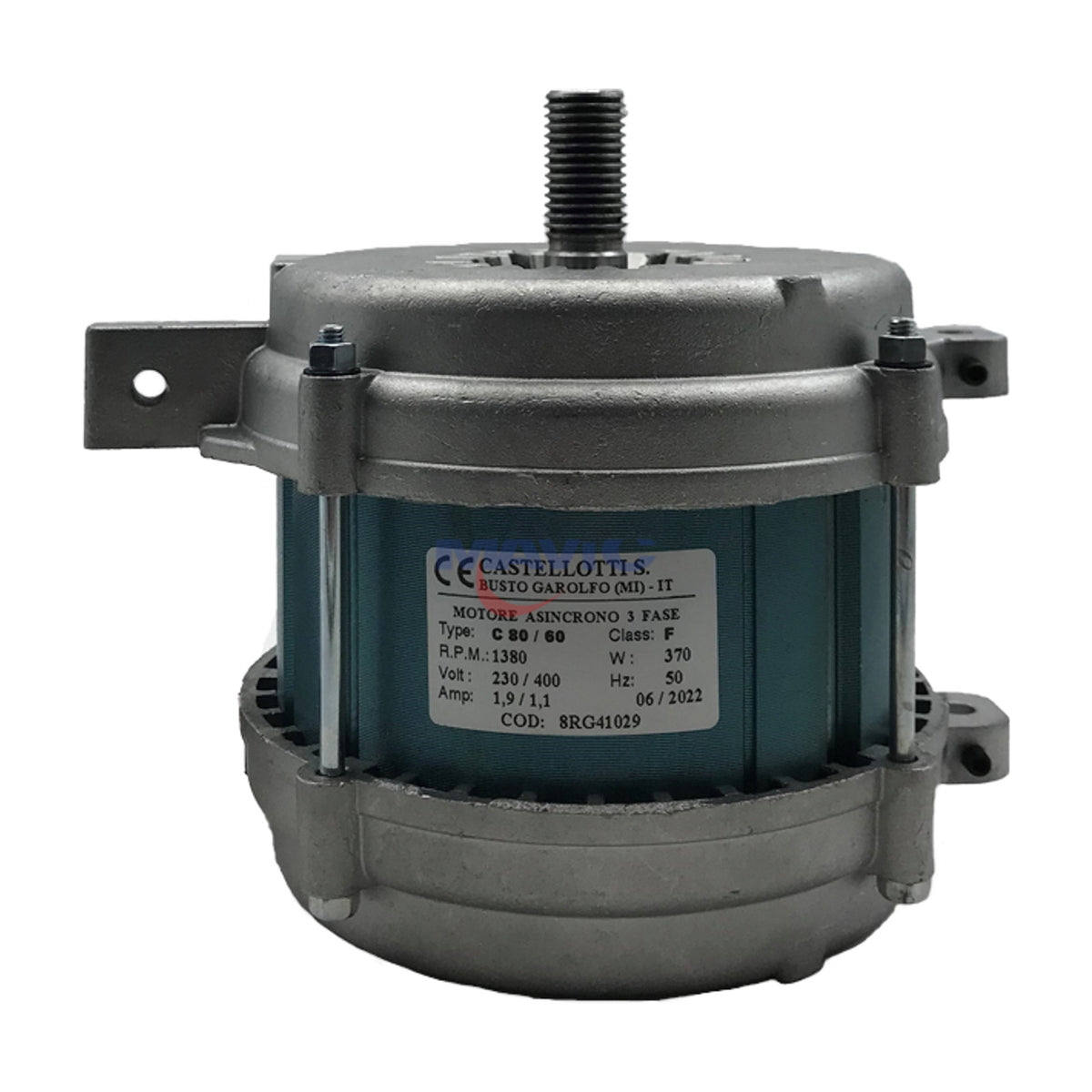 Motore 230 V monofase pacco 80 passo puleggia 2.00 per affettatrice BIZERBA FILAT M3 G350 - 4KitchensParts