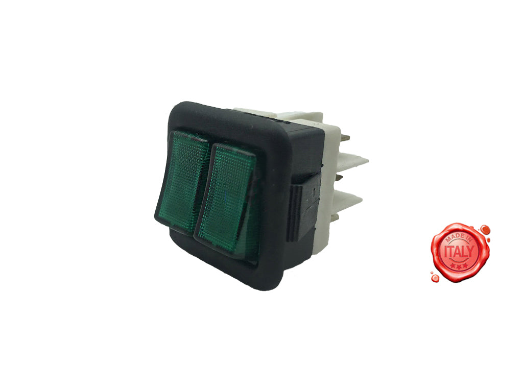 PULSANTE 6 CONTATTI DOPPIO CON SPIA UNIVERSALE - Meat Slicer spare part - 4KitchensParts