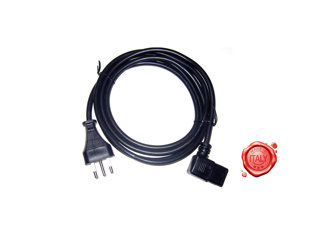 CAVO ALIMENTAZIONE SPINA ITALIA ATTACCO PIPA 90° - 4KP-M-BI-CAV-00001 - 4KitchensParts