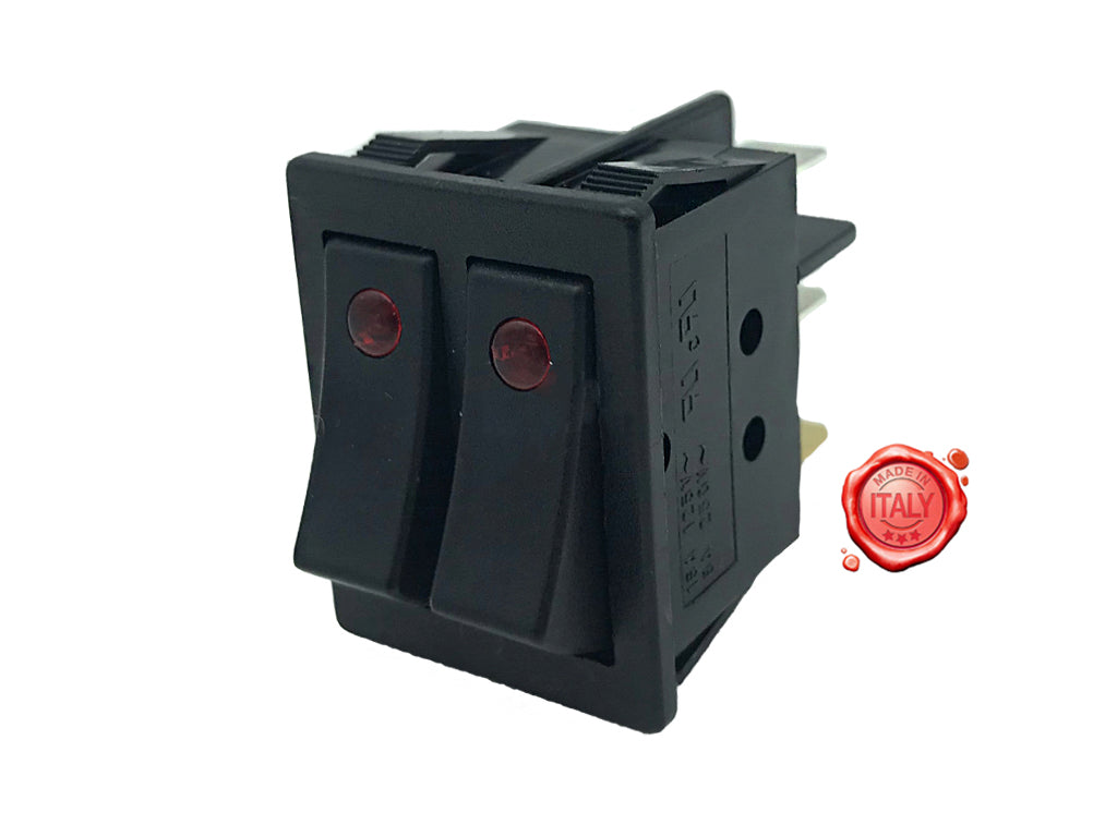INTERRUTTORE 2 TASTI CON LED PER FORNETTO - Commercial Kitchen Equipment spare part - 4KitchensParts