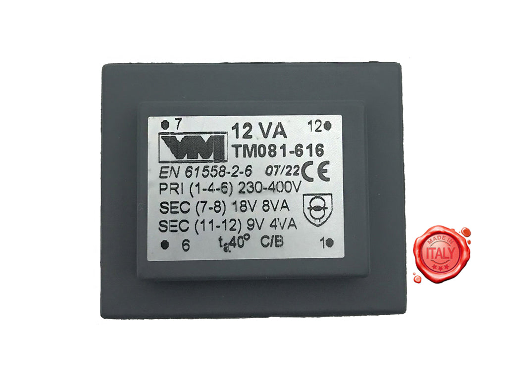 TRASFORMATORE 230/400V 18V-8VA/9V-4VA 12VA MOD.TM081-616 - 4KP-M-TR-REL-00013