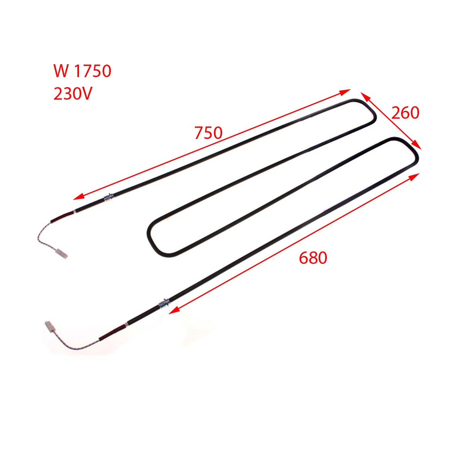 Resistenza Watt 1750 Volt 230 Superiore compatibile con MORETTI - 4KP-R-COT-00152 - 4KitchensParts
