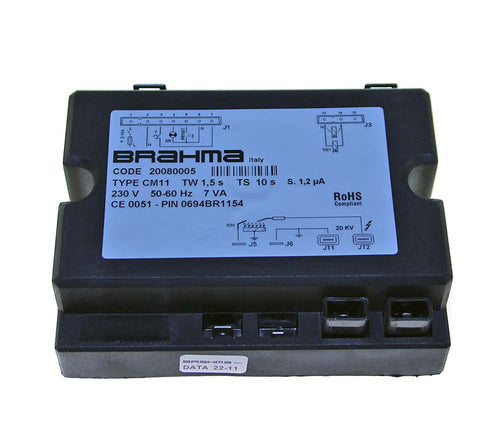 Centralina Controllo Fiamma marca Brahma mod. Cm11 V 230 Hz 50/60 tipo Tw1.5Sec-Ts 10 Sec compatibile con BRAHMA MOD. CM11 CM11 - 4KP-R-PIZ-00262 - 4KitchensParts