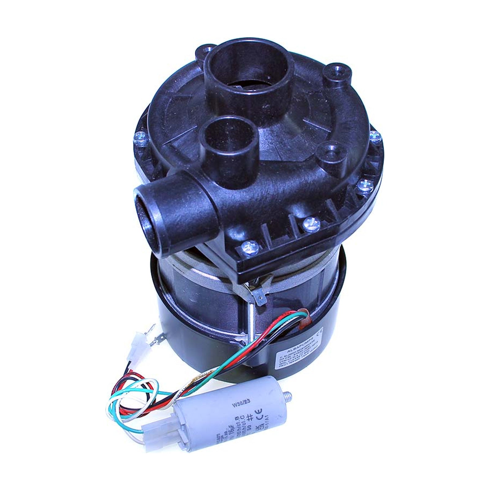 Elettropompa Lavaggio Ø Aspir.mm 50 Ø Mand.mm 40 Volt 230 Hz 50 HP 0.80 Cond. µ 16