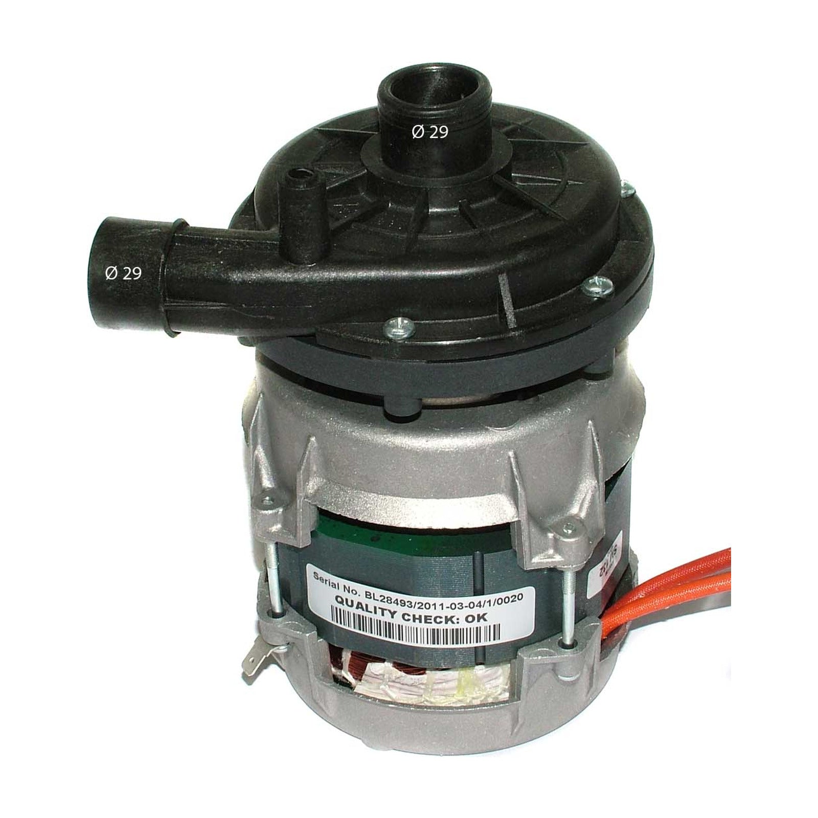 Elettropompa Lavaggio Ø Aspir.mm 30 Ø Mand.mm 29 Tipo LGB ZF140SX Volt 230 KW 0.36 Hz 50