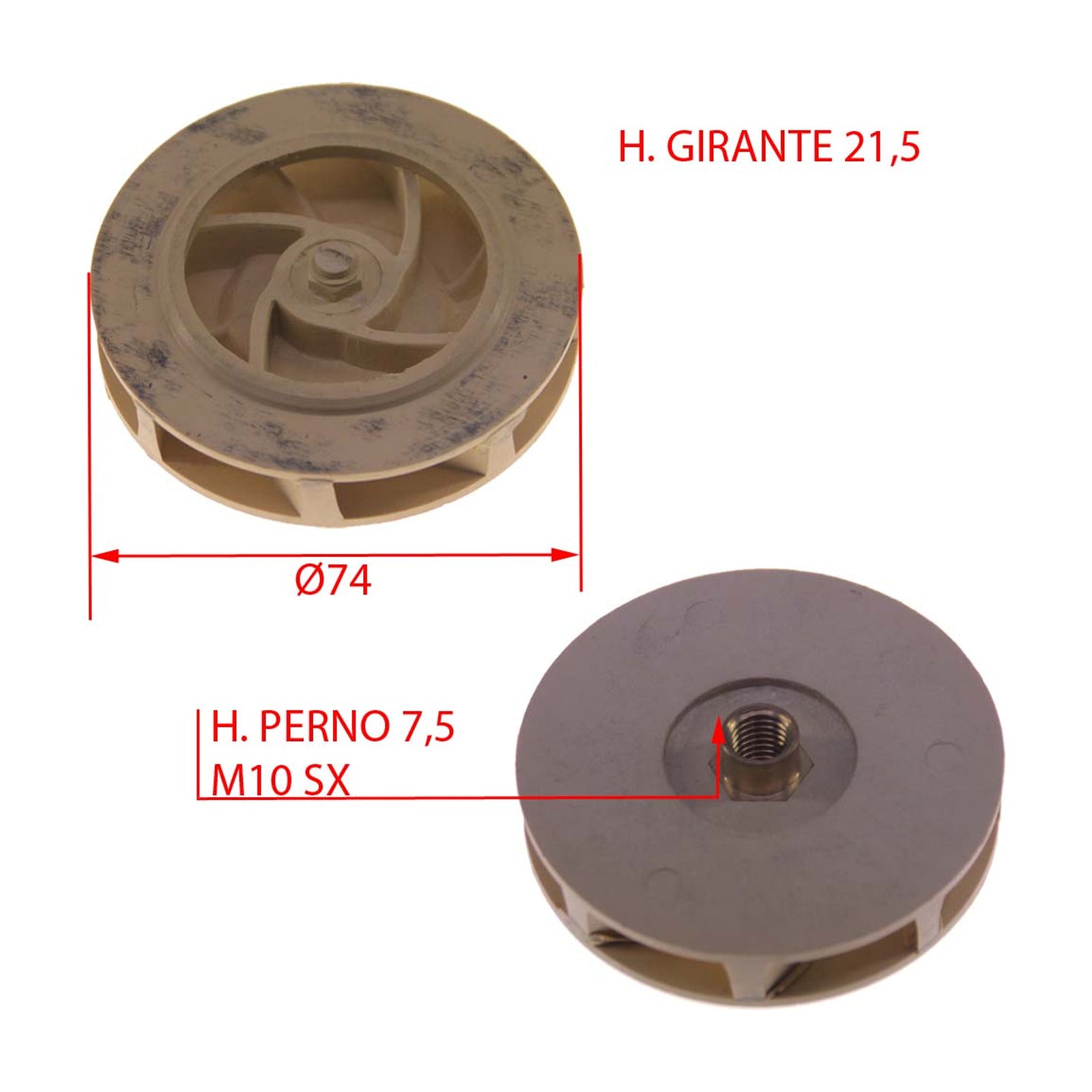 Elettropompa Lavaggio Ø Aspir.mm 1" Ø Mand.mm 28 Tipo OPT.33 Volt 230 Hz 50 HP 0.30 Cond. µ 5