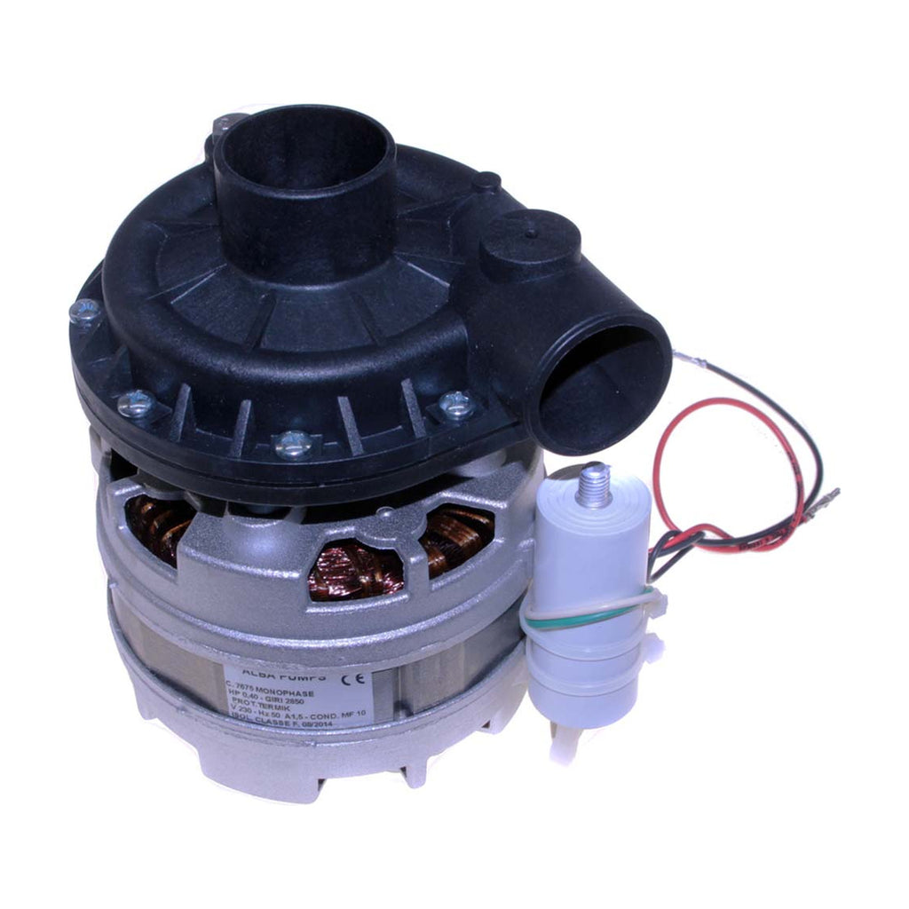 Elettropompa Lavaggio Ø Aspir.mm 45 Ø Mand.mm 40 Tipo AP7675 Volt 230 Hz 50 HP 0.40 Cond. µ 10