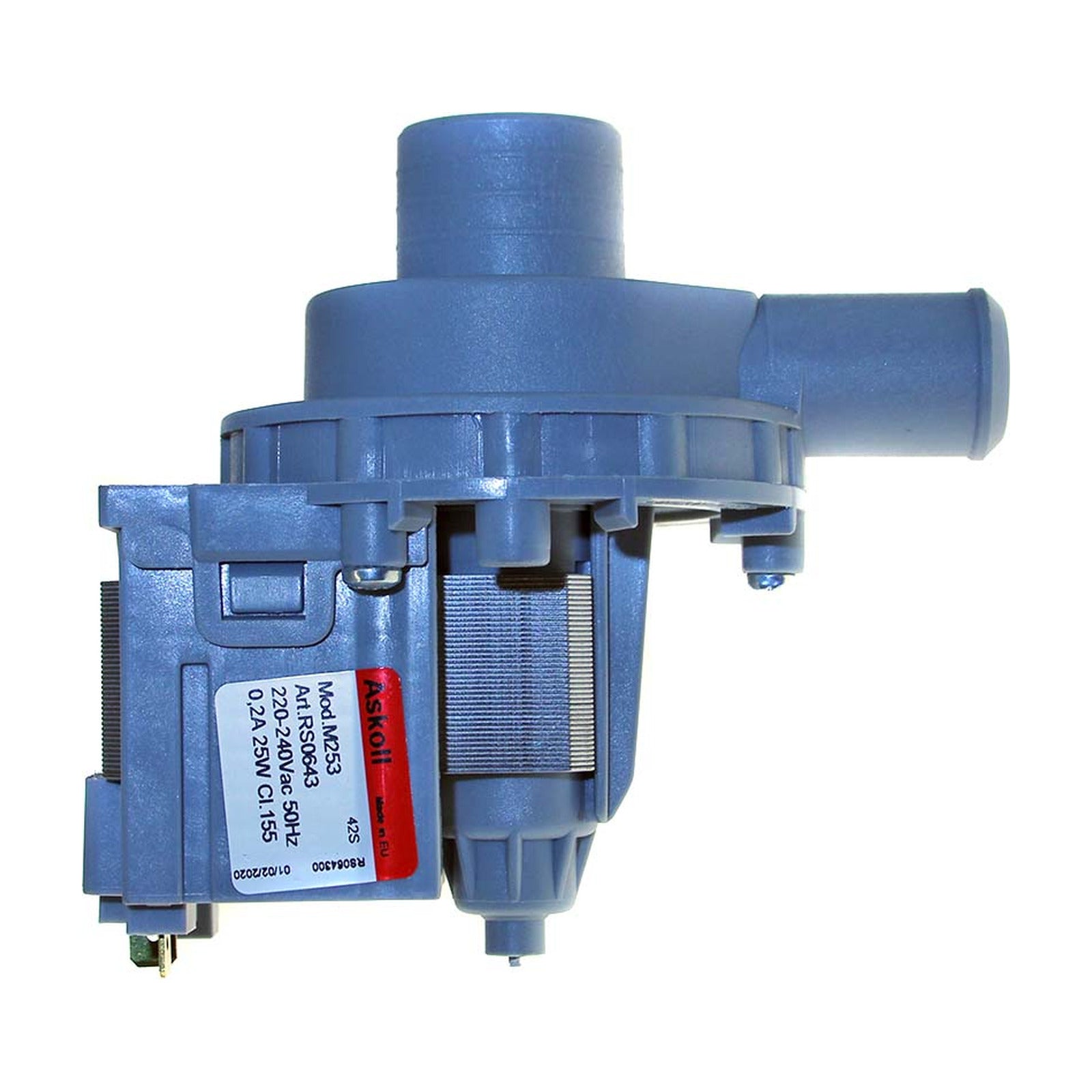 Elettropompa Scarico Ø Aspir.mm 30 Ø Mand.mm 22 Tipo Askoll M253 Volt 220/240 Watt 25 Hz 50