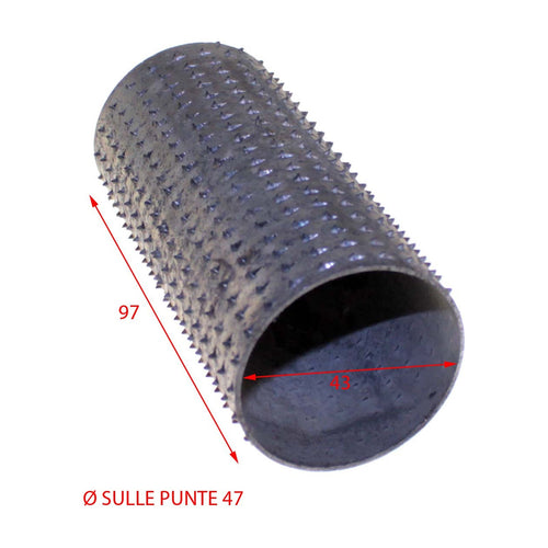 Rullo per grattugia Ø SULLE PUNTE 47 Ø INT 43 LUNGH.mm 97