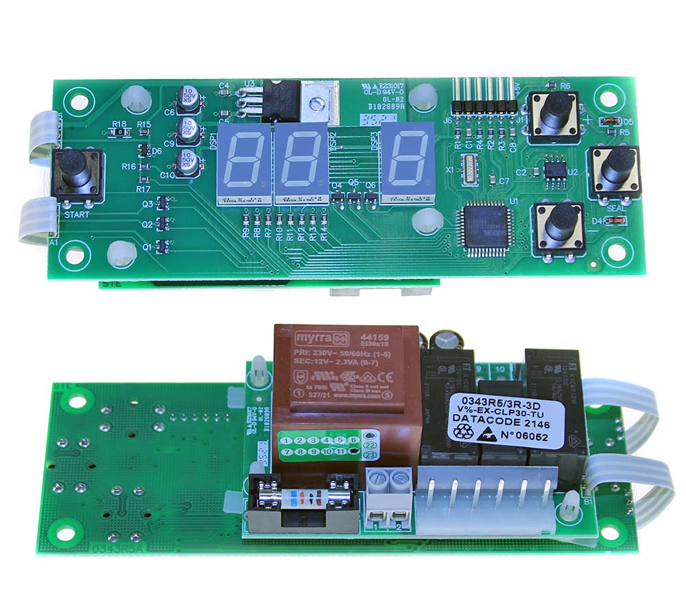 Scheda Elettronica Display Comandi marca Lavezzini mod. Sk0343 R4% - 3 Display 3 Display Per Campana compatibile con LAVEZZINI MOD. SK0343 R4% - 3 - 4KP-R-SOT-00254