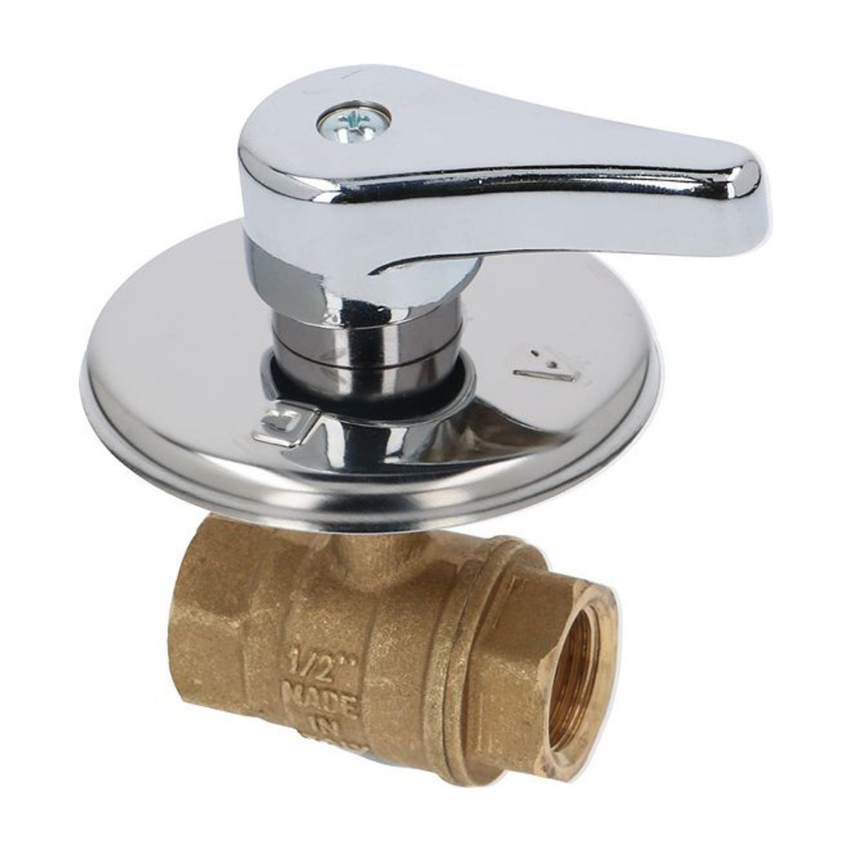Rubinetto carico acqua 1/2" FF con rosone e leva cromati compatibile con LOTUS