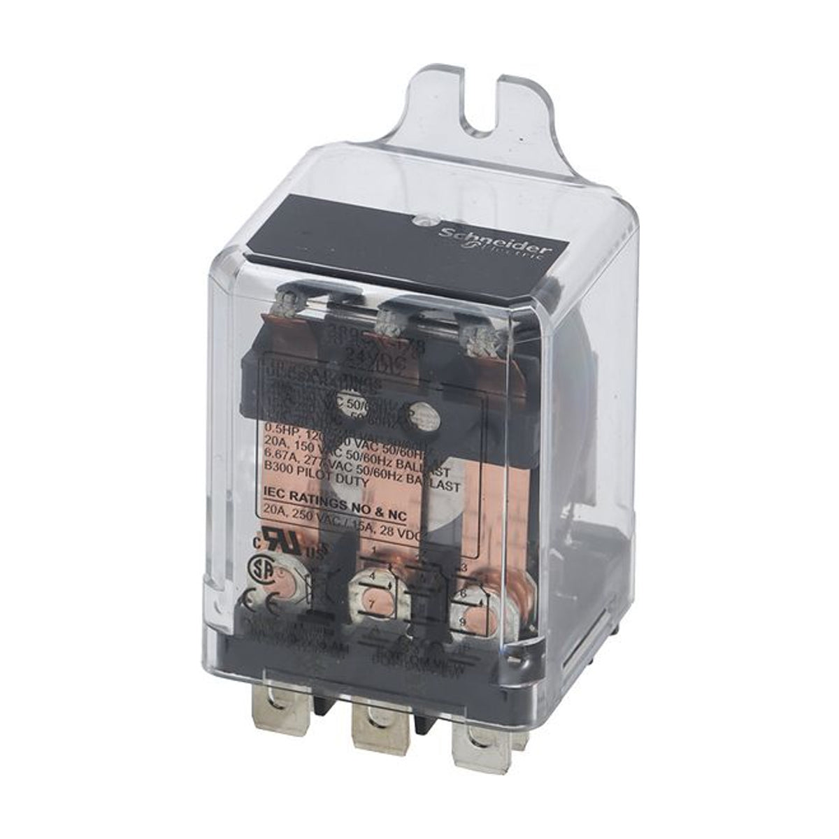 Relè di potenza Schneider bobina 24 V DC 3 scambi compatibile con TURBOCHEF