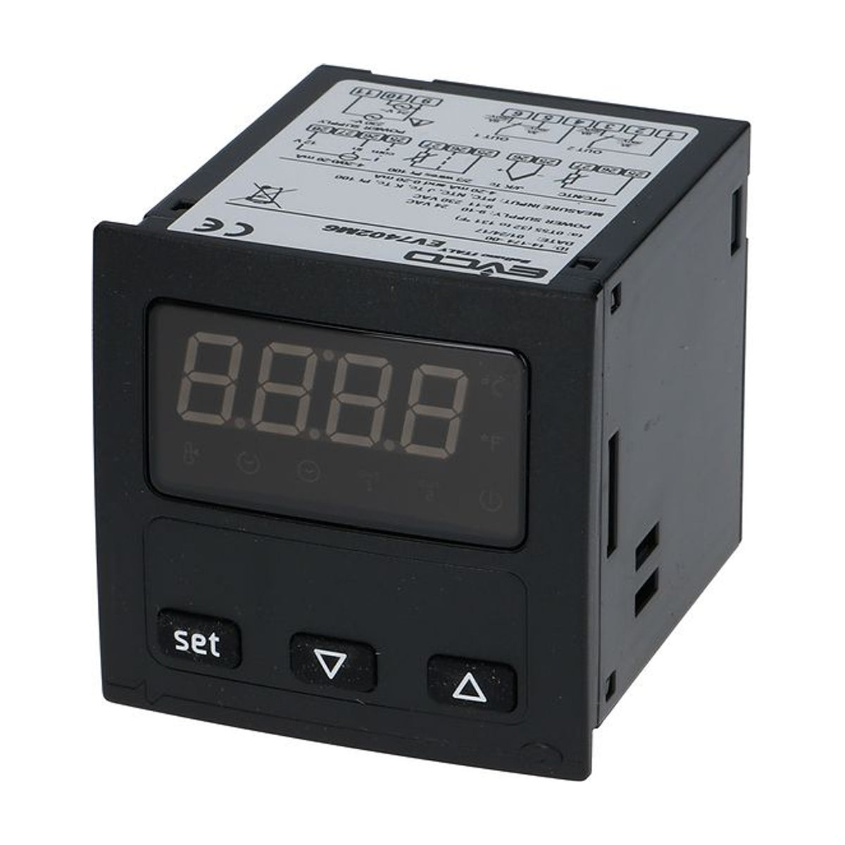 Termoregolatore EVCO EV7402M6 72x72 mm multisonda J/K/PTC/NTC/Pt100